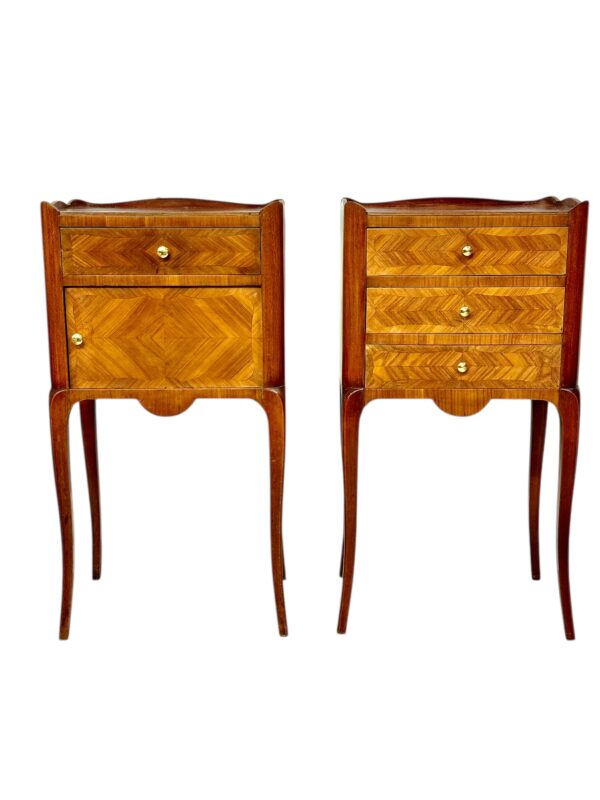 Pair of Inlaid Nightstands, Early 20th Century