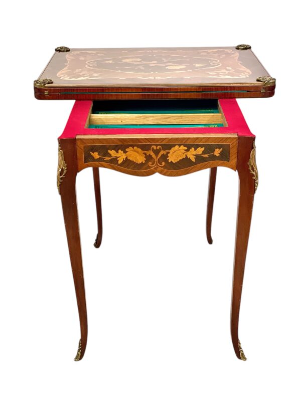 19th Century Game Table with Marquetry