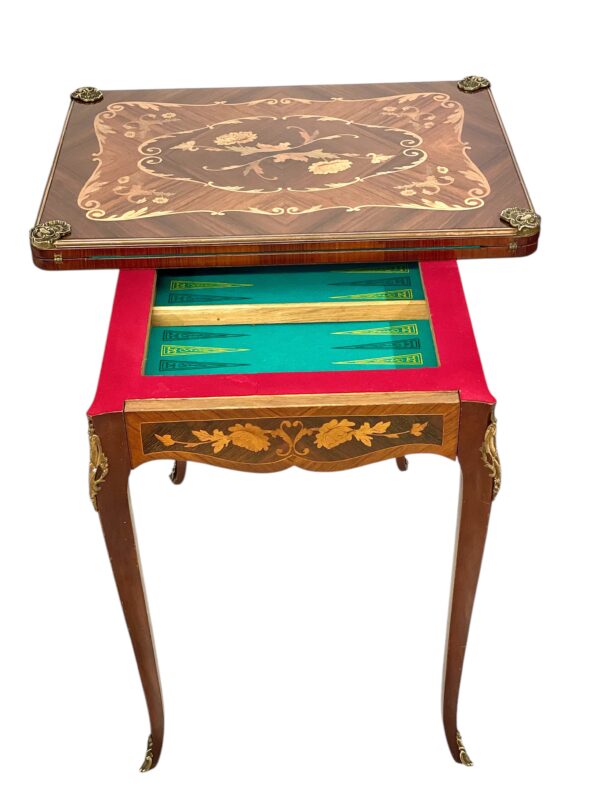 19th Century Game Table with Marquetry