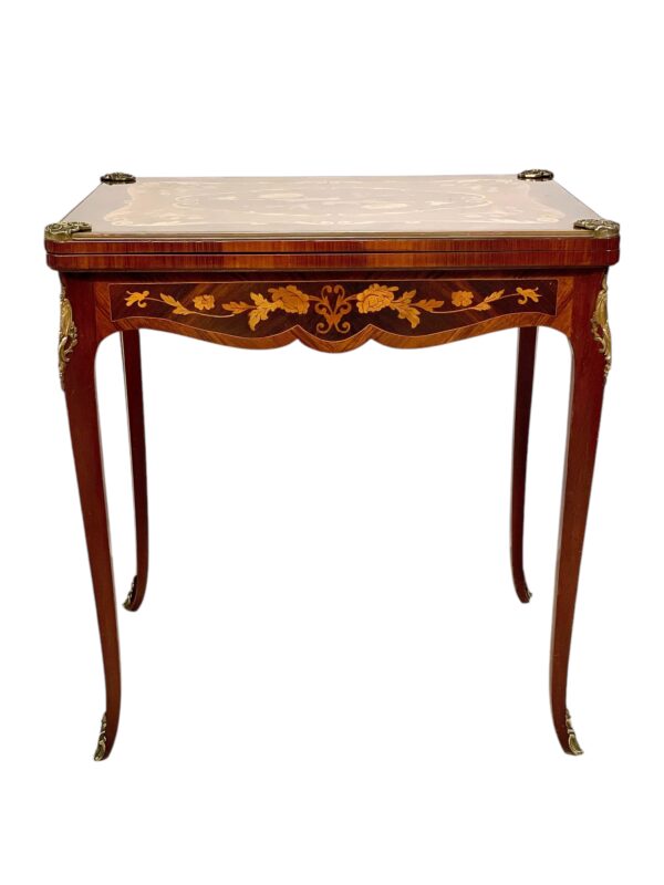 19th Century Game Table with Marquetry