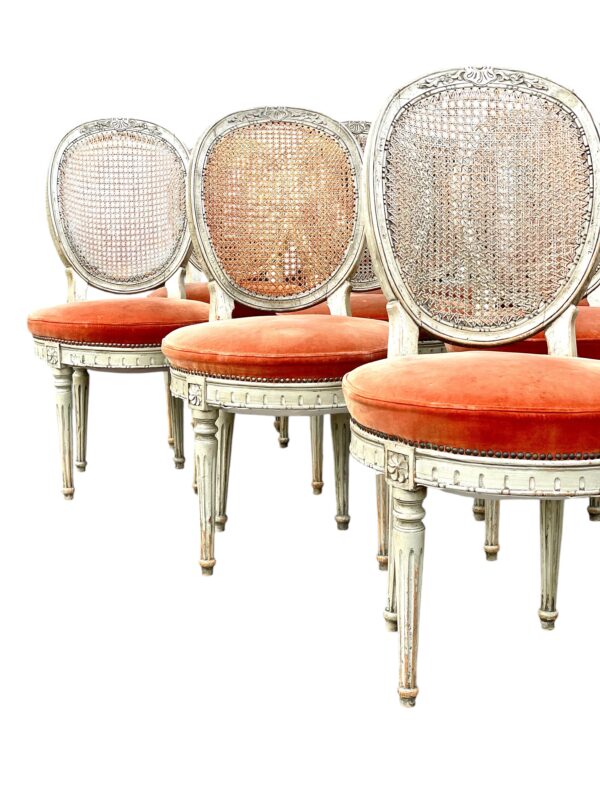 Rare Set of 14 Louis XVI Period Dining Chairs