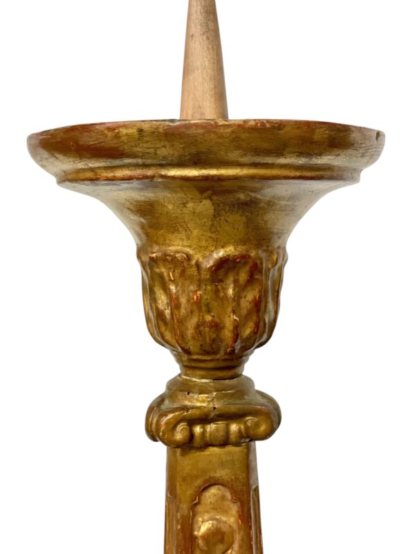 18th Century Giltwood Pricket Candlestick