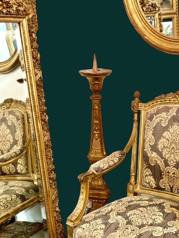 18th Century Giltwood Pricket Candlestick