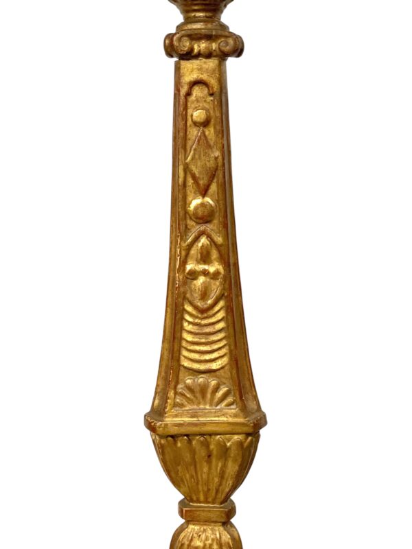 18th Century Giltwood Pricket Candlestick - Image 4