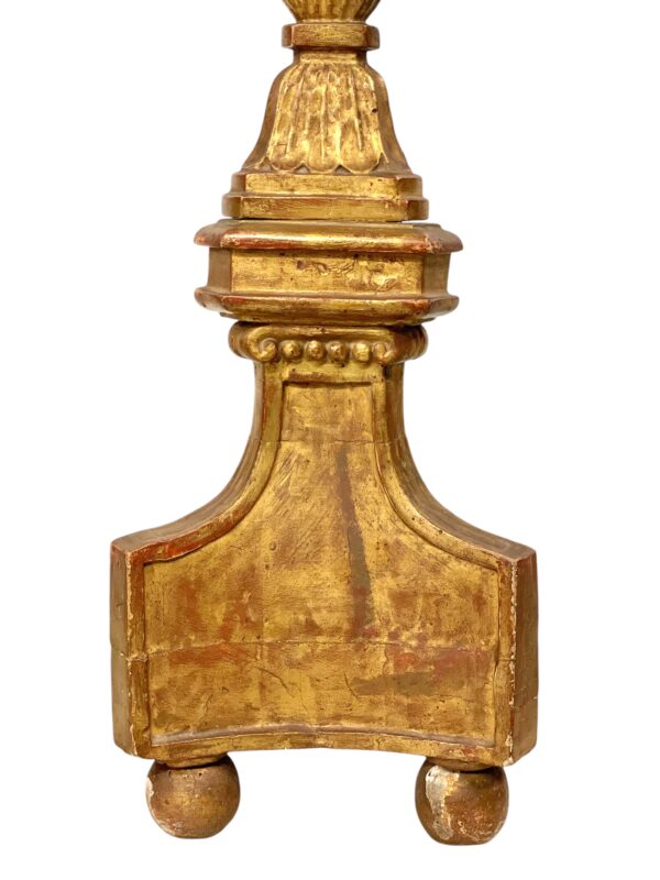 18th Century Giltwood Pricket Candlestick - Image 5