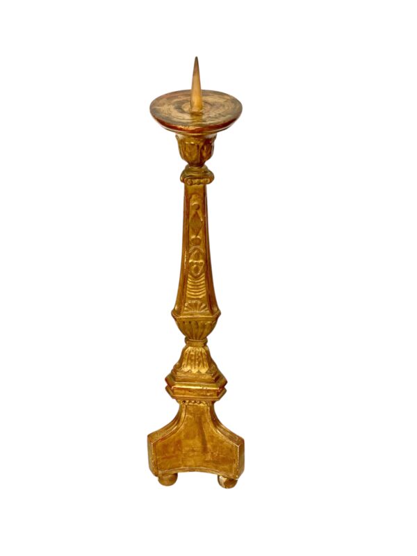 18th Century Giltwood Pricket Candlestick