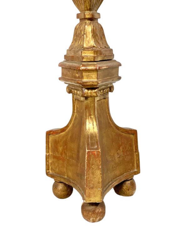 18th Century Giltwood Pricket Candlestick - Image 7