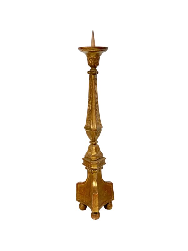 18th Century Giltwood Pricket Candlestick