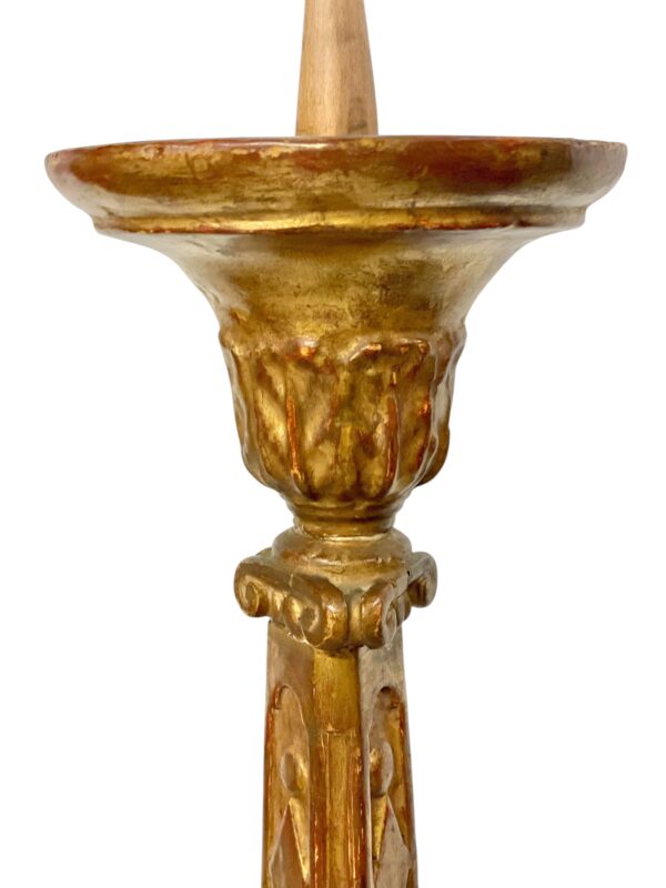 18th Century Giltwood Pricket Candlestick
