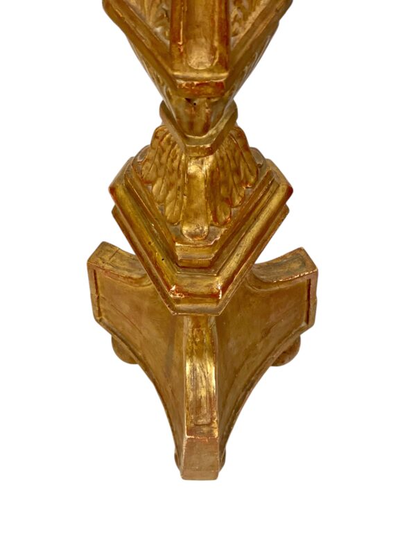 18th Century Giltwood Pricket Candlestick - Image 9