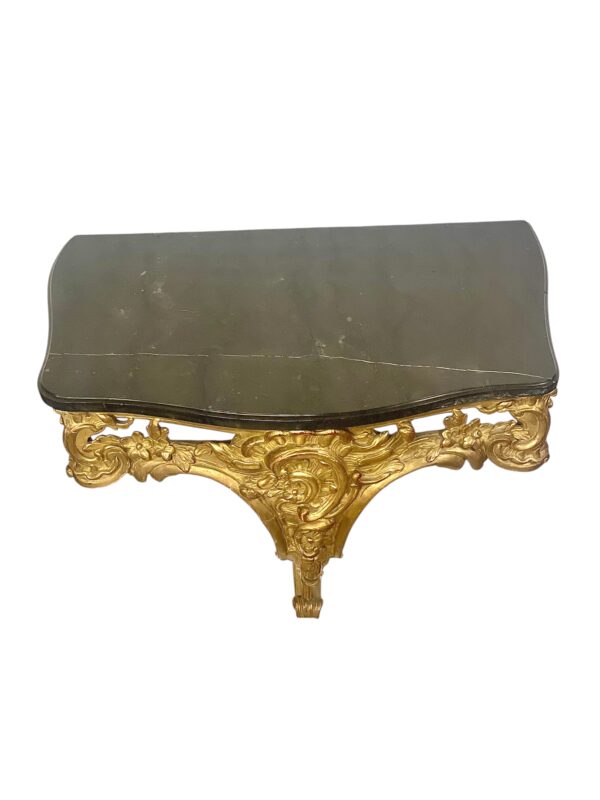 18th Century Louis XV Giltwood Console with Original Marble Top - Image 2