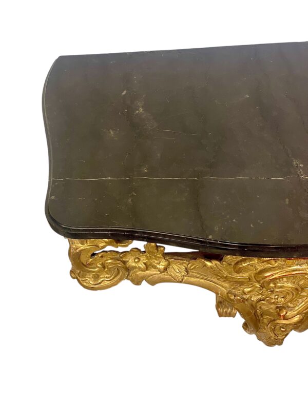 18th Century Louis XV Giltwood Console with Original Marble Top - Image 14