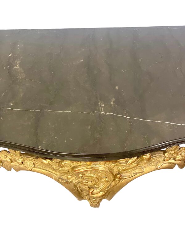 18th Century Louis XV Giltwood Console with Original Marble Top - Image 15
