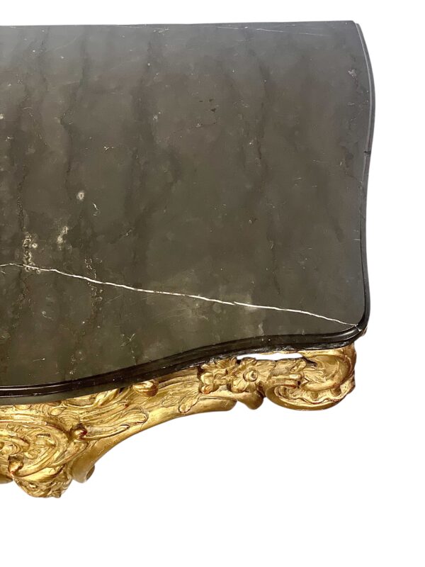18th Century Louis XV Giltwood Console with Original Marble Top