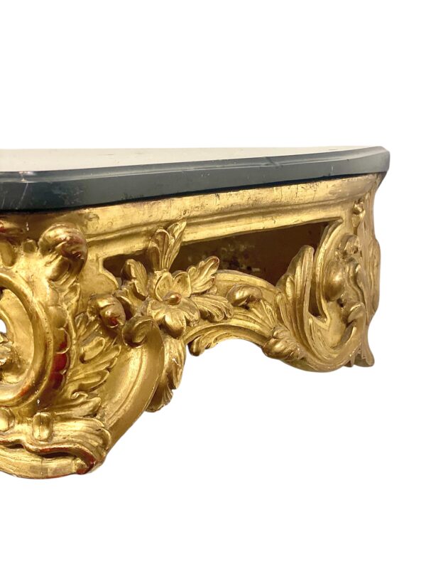 18th Century Louis XV Giltwood Console with Original Marble Top