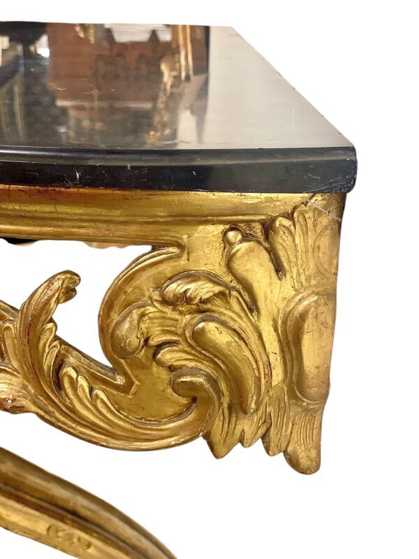 18th Century Louis XV Giltwood Console with Original Marble Top - Image 21