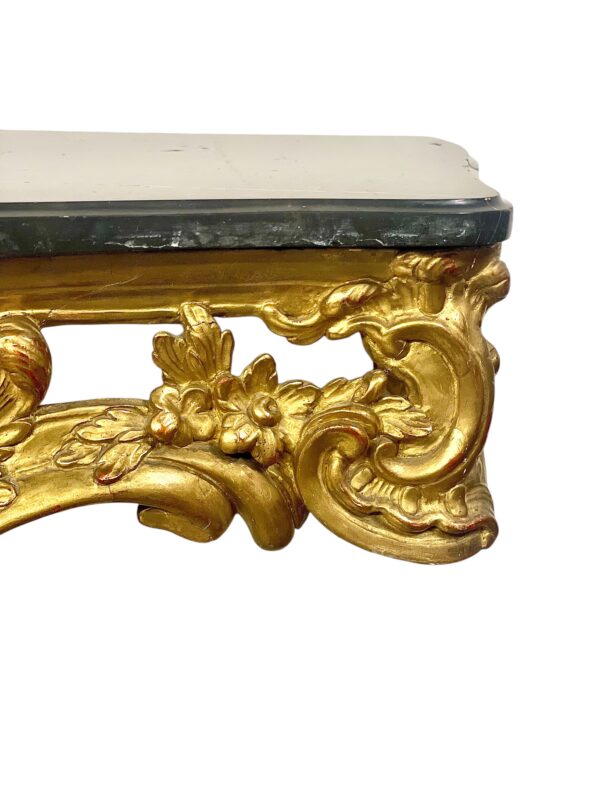 18th Century Louis XV Giltwood Console with Original Marble Top