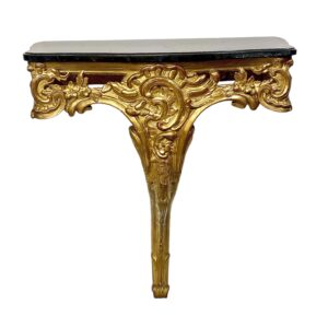 18th Century Louis XV Giltwood Console with Original Marble Top