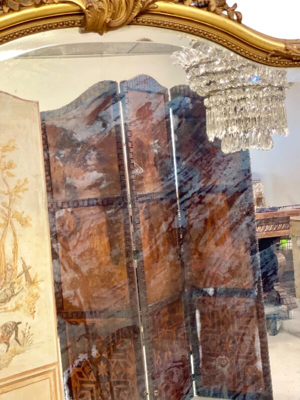 19th Century Large Giltwood Bevelled Rococo Mirror - Image 16