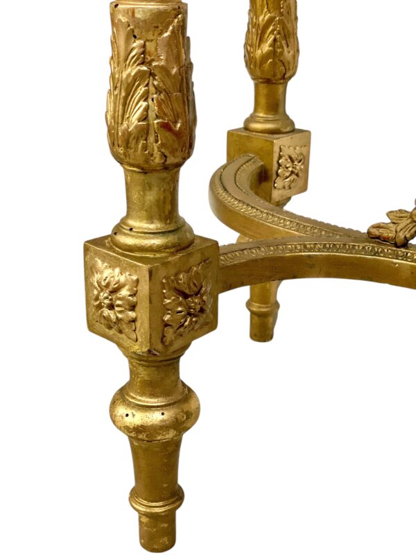 19th Century Louis XVI Style Giltwood Console with Original Marble Top