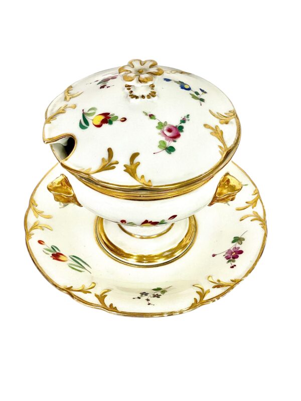 19th Century Pair of Paris Porcelain Lidded Confituriers