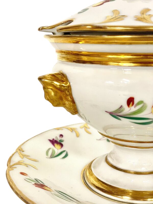 19th Century Pair of Paris Porcelain Lidded Confituriers