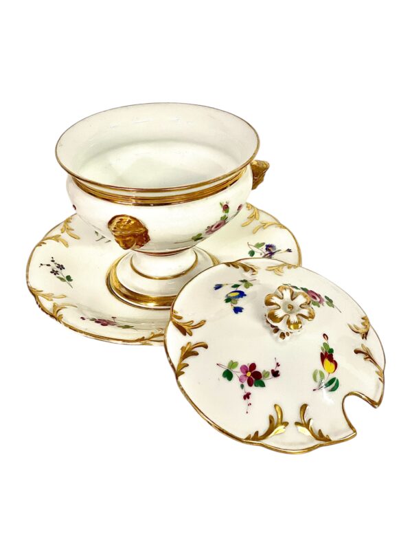 19th Century Pair of Paris Porcelain Lidded Confituriers