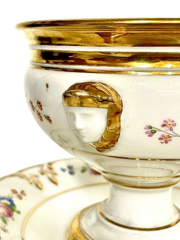 19th Century Pair of Paris Porcelain Lidded Confituriers