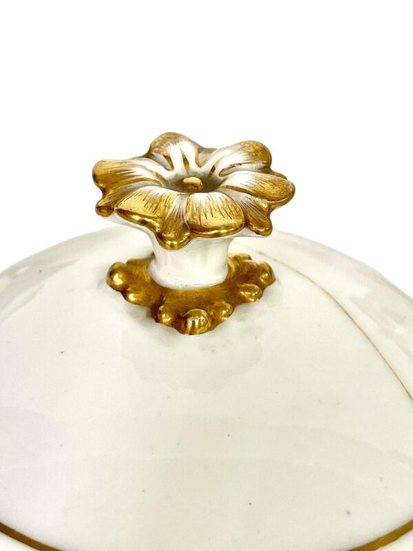 19th Century Pair of Paris Porcelain Lidded Confituriers