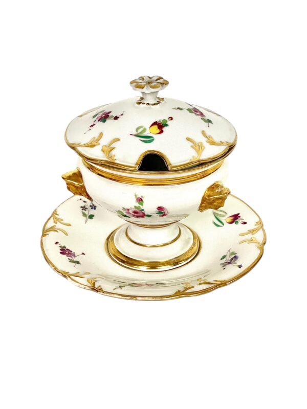 19th Century Pair of Paris Porcelain Lidded Confituriers