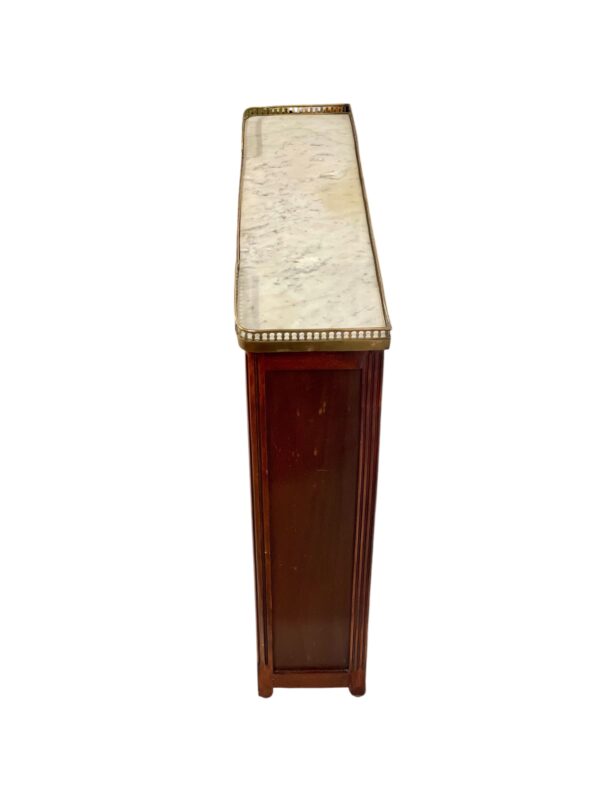 Bookshelf or Bibus with Marble Top and Brass Gallery, 19th Century - Image 9