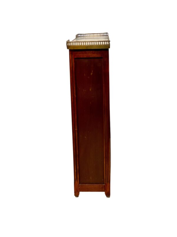 Bookshelf or Bibus with Marble Top and Brass Gallery, 19th Century - Image 10