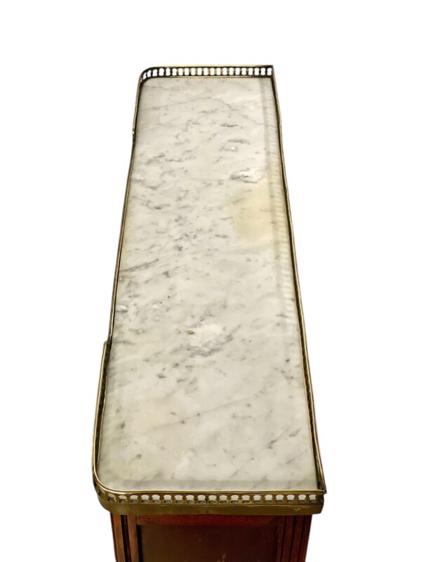 Bookshelf or Bibus with Marble Top and Brass Gallery, 19th Century - Image 11