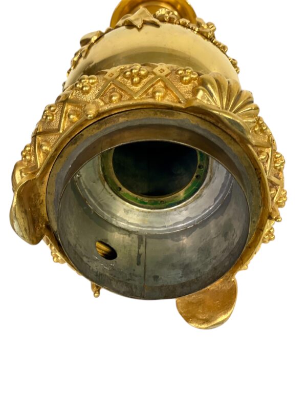 Louis XVI Gilt Bronze Table Lamp with Roses and Ribbons, 19th Century