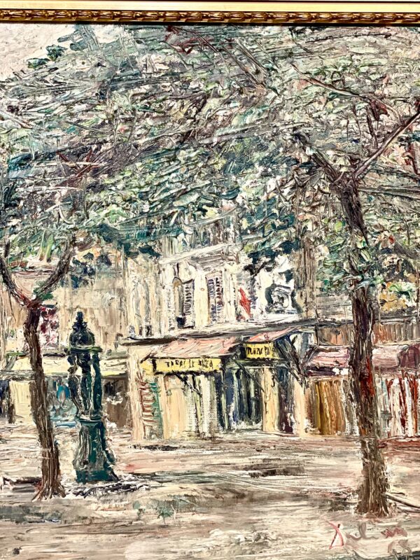 Oil Painting of Montmartre, Paris 1968 – Signed Dalian - Image 3