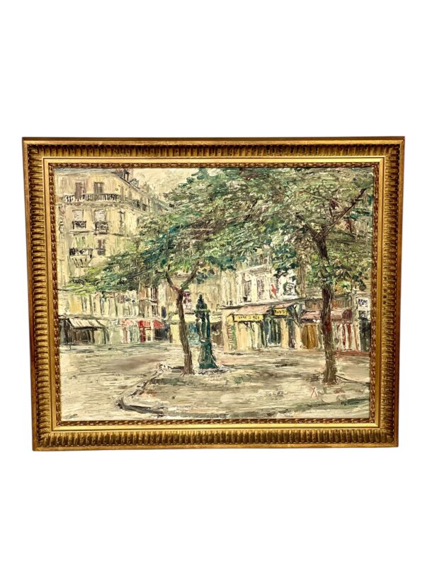 Oil Painting of Montmartre, Paris 1968 – Signed Dalian
