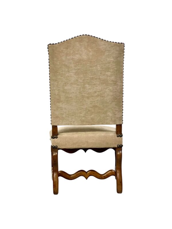 Three 17th Century Louis XIII Walnut Chairs with Velvet Upholstery - Image 13