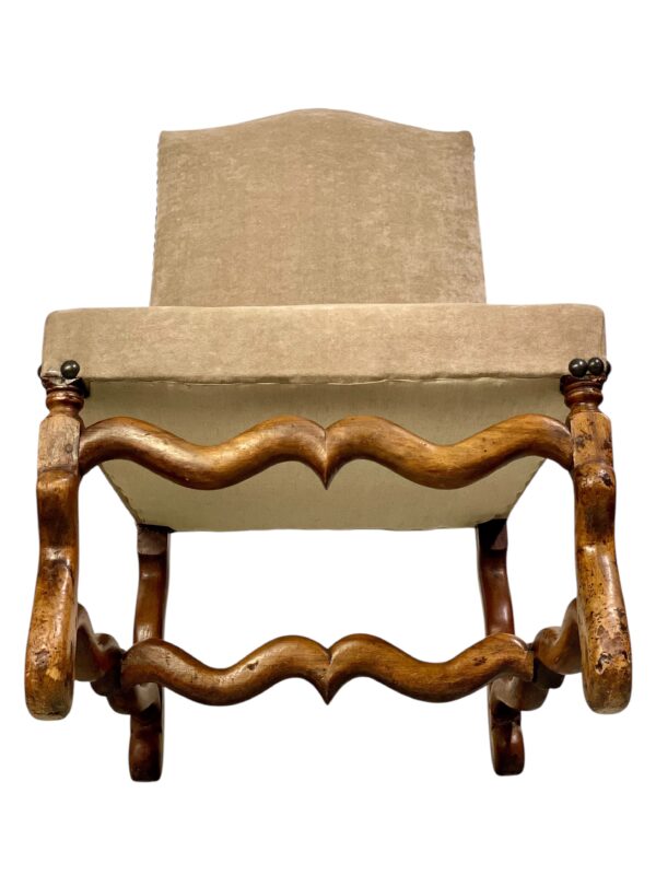 Three 17th Century Louis XIII Walnut Chairs with Velvet Upholstery - Image 10