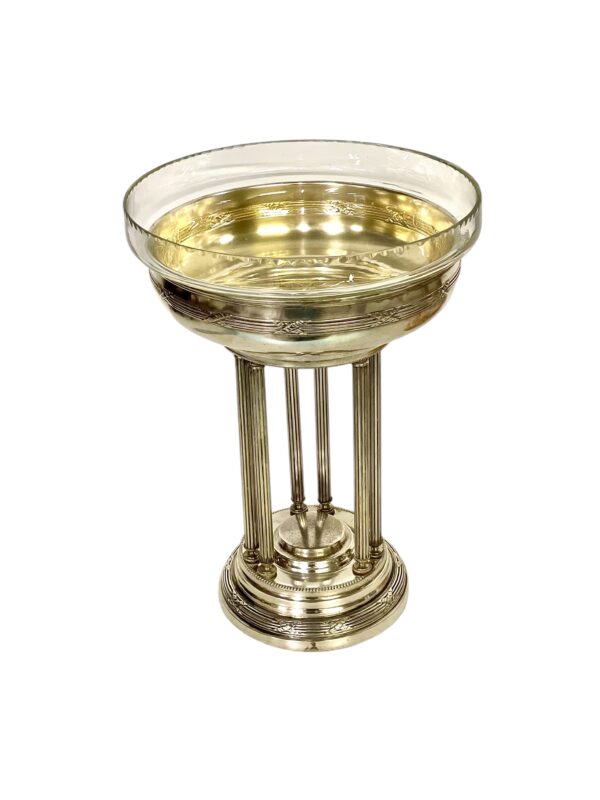 1880s Silver Plated & Crystal Centerpiece - Image 2