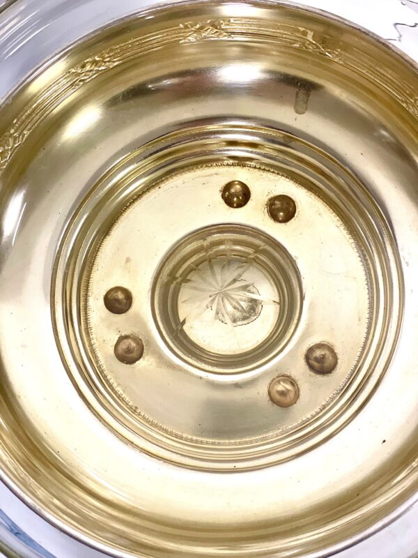 1880s Silver Plated & Crystal Centerpiece