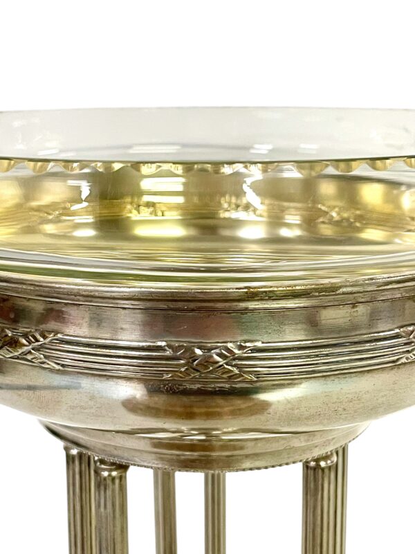 1880s Silver Plated & Crystal Centerpiece