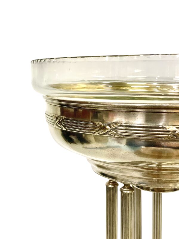 1880s Silver Plated & Crystal Centerpiece
