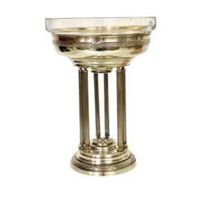 1880s Silver Plated & Crystal Centerpiece