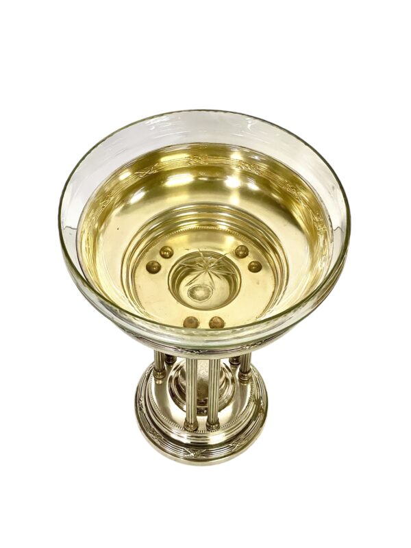 1880s Silver Plated & Crystal Centerpiece