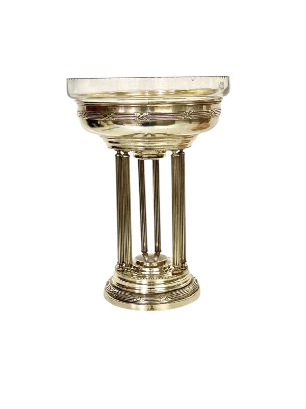 1880s Silver Plated & Crystal Centerpiece