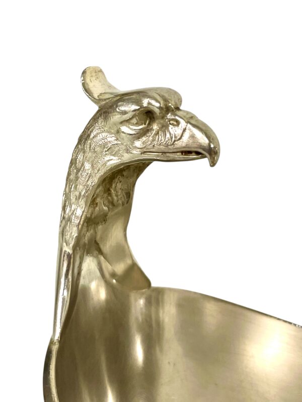 1930s Rare Christofle Gallia Silver Plated Sauce Boat with Eagle Handle