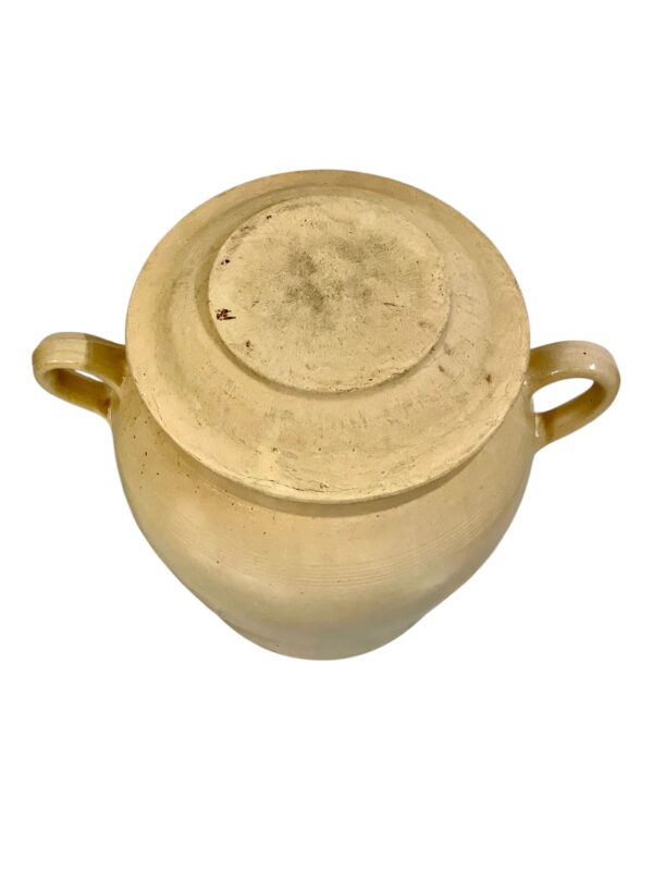 19th Century Large Glazed Terracotta Confit Pot with Lid and Handles - Image 2