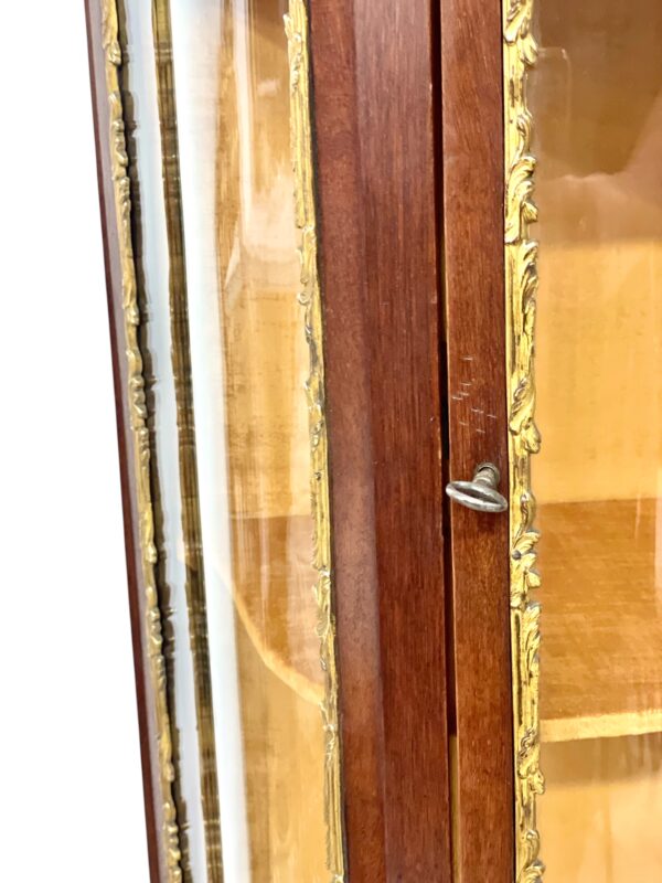 19th Century Vitrine with Ormolu, Marble Top & Glass Panels