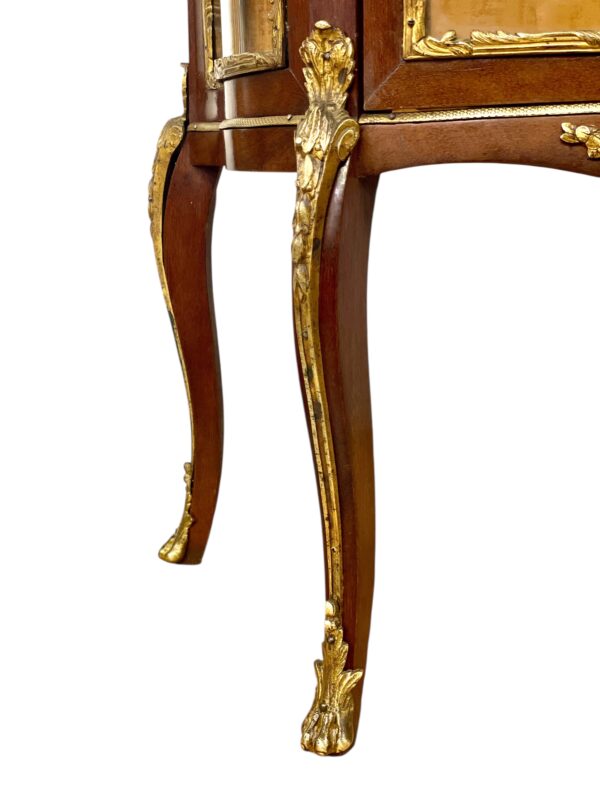 19th Century Vitrine with Ormolu, Marble Top & Glass Panels