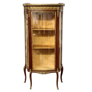 19th Century Vitrine with Ormolu, Marble Top & Glass Panels